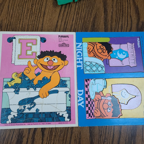 Set of 2 Sesame Street Vintage Wooden Puzzles - Ernie - Picture 4 of 4